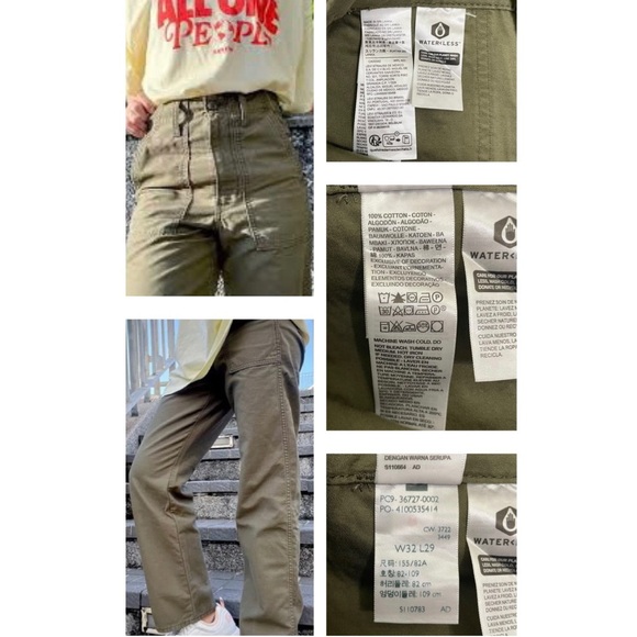 NEW LEVI'S Ribcage Straight Ankle Utility Pants in Khaki-Green Size 32 X 29 NWT - Picture 11 of 16